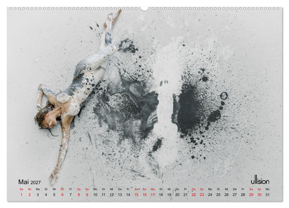 Akt in Farbe – schwarzweiß (CALVENDO Wandkalender 2027)