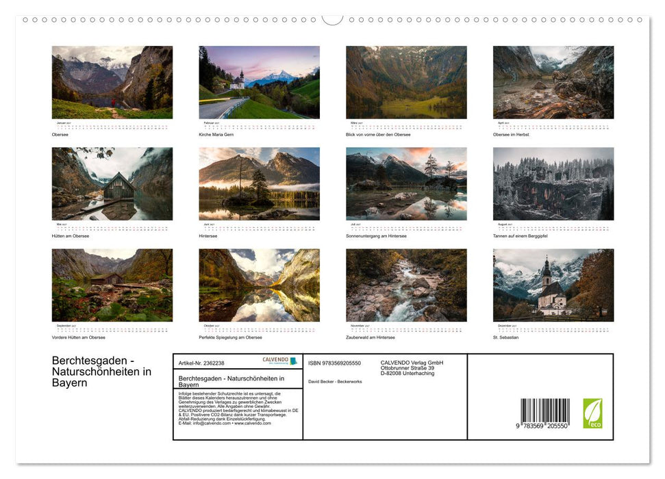 Berchtesgaden - Naturschönheiten in Bayern (CALVENDO Premium Wandkalender 2027)