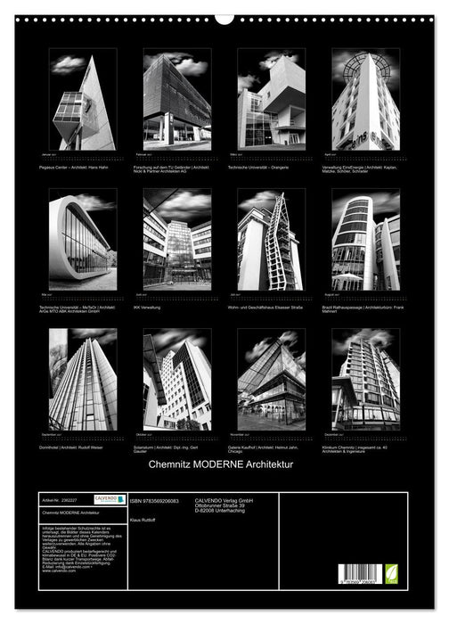 Chemnitz MODERNE Architektur (CALVENDO Wandkalender 2027)