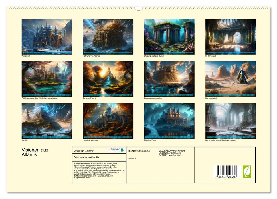 Visionen aus Atlantis (CALVENDO Premium Wandkalender 2027)