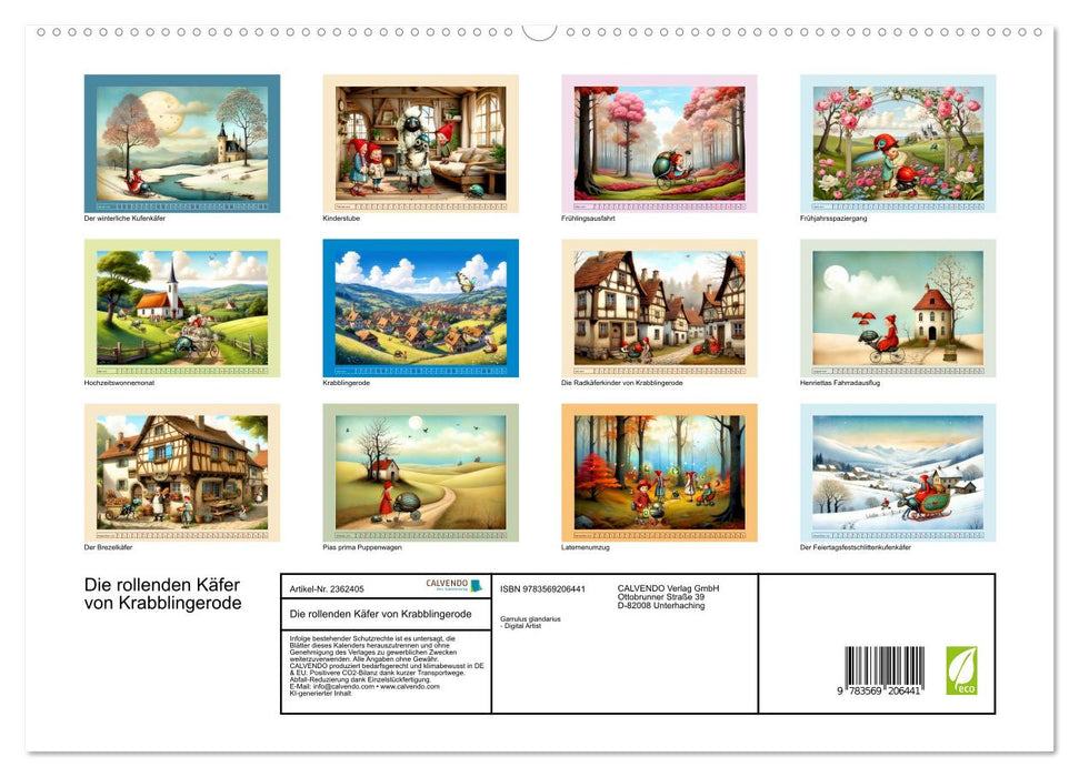 Die rollenden Käfer von Krabblingerode (CALVENDO Premium Wandkalender 2027)