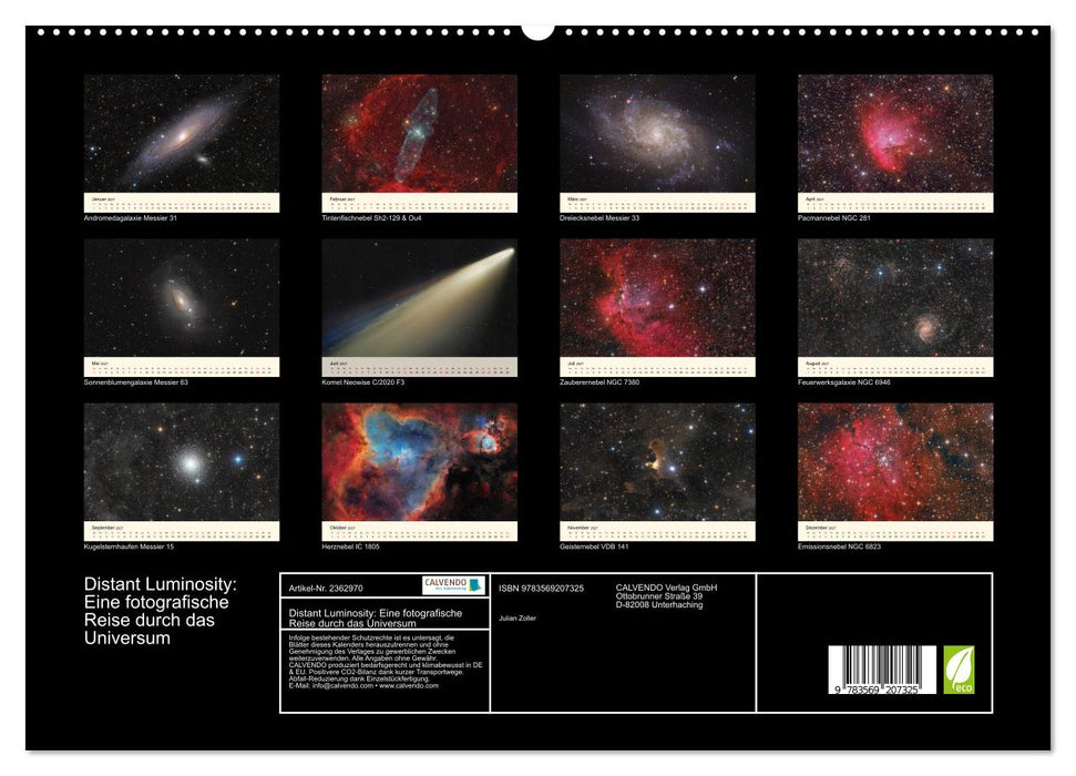 Distant Luminosity: Eine fotografische Reise durch das Universum (CALVENDO Premium Wandkalender 2027)