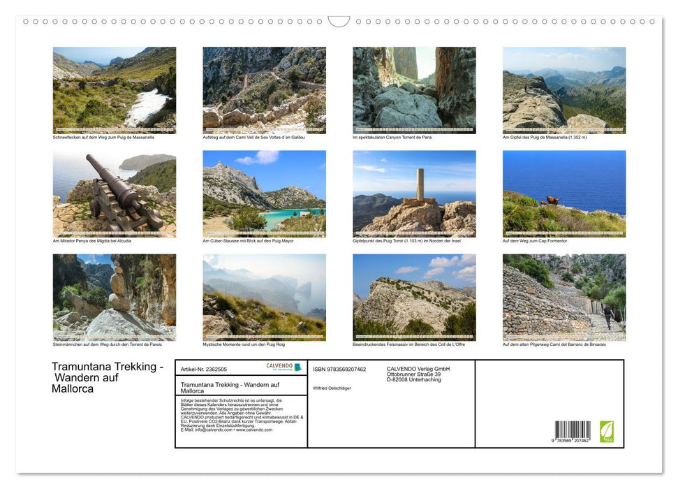 Tramuntana Trekking - Wandern auf Mallorca (CALVENDO Wandkalender 2027)