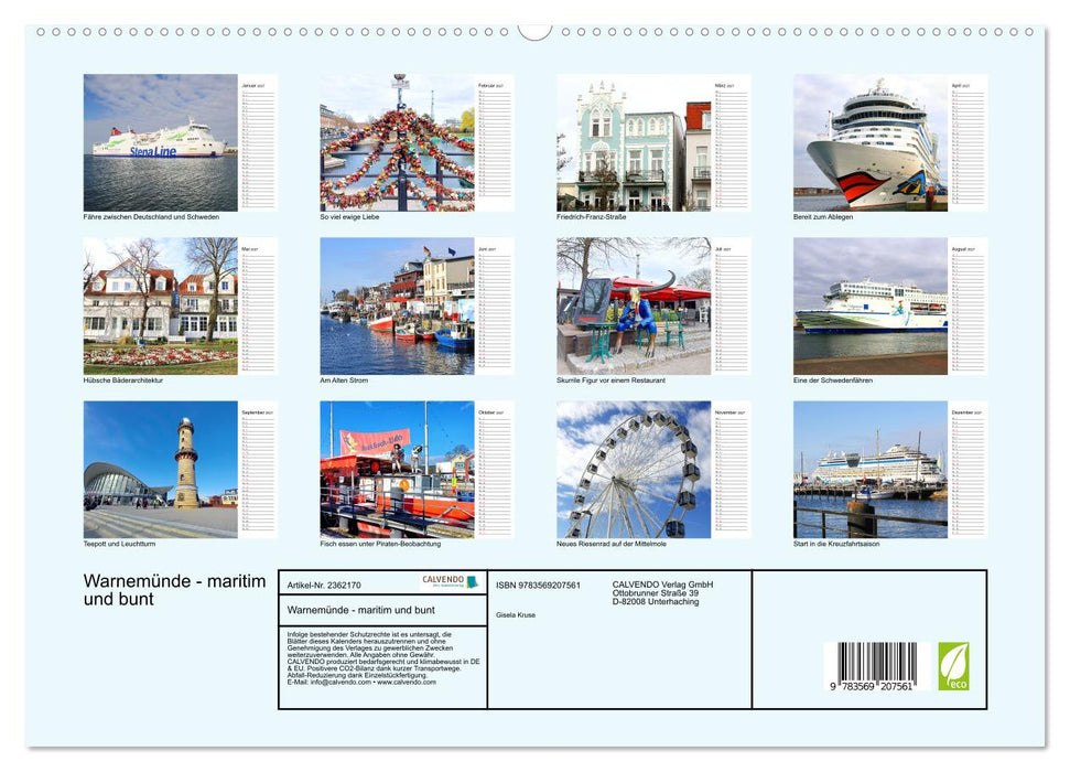 Warnemünde - maritim und bunt (CALVENDO Premium Wandkalender 2027)