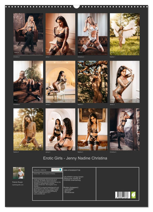 Erotic Girls - Jenny Nadine Christina (CALVENDO Wandkalender 2027)