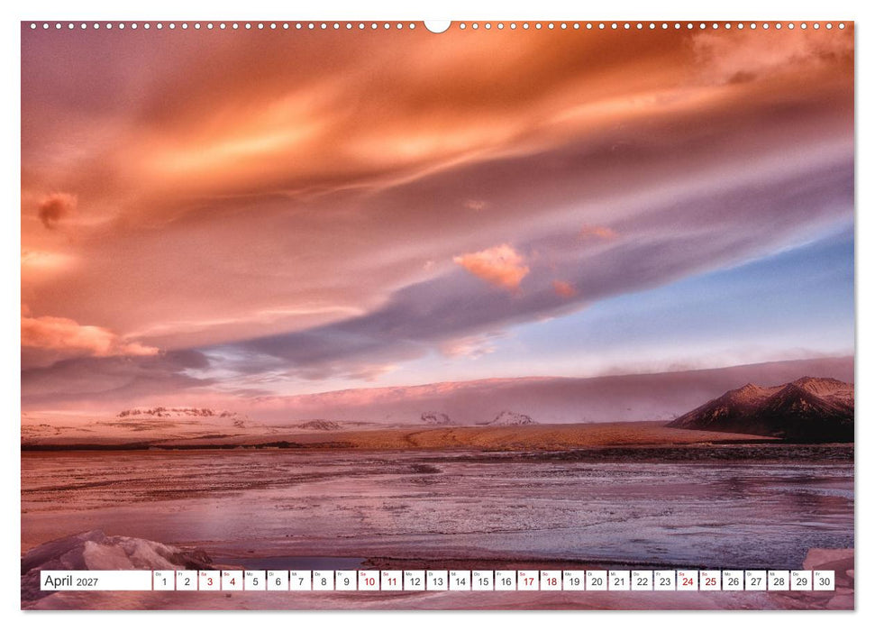 Island - faszinierende Landschaften im Süden (CALVENDO Premium Wandkalender 2027)