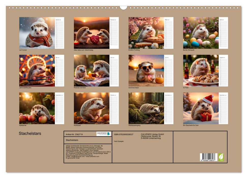 Stachelstars (CALVENDO Wandkalender 2027)