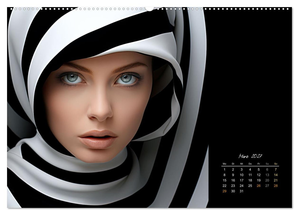 Haute Couture - Weiß trifft Schwarz (CALVENDO Premium Wandkalender 2027)