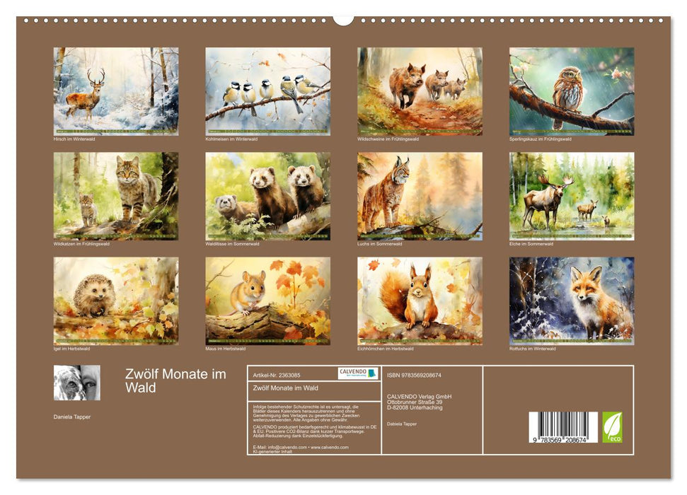 Zwölf Monate im Wald (CALVENDO Premium Wandkalender 2027)