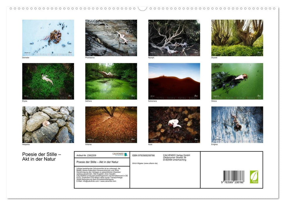 Poesie der Stille – Akt in der Natur (CALVENDO Premium Wandkalender 2027)