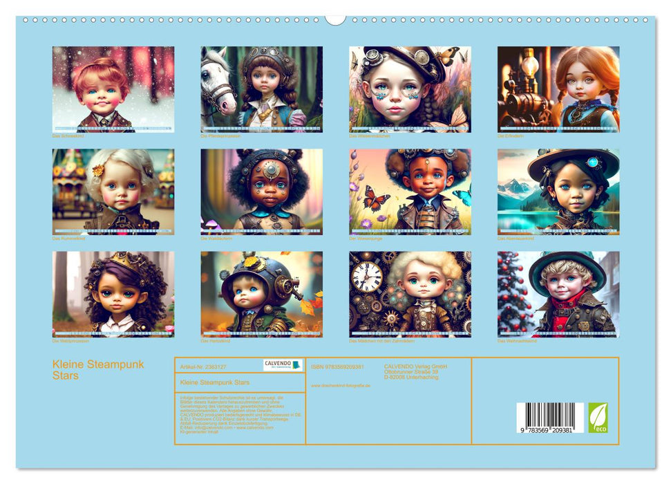Kleine Steampunk Stars (CALVENDO Premium Wandkalender 2027)