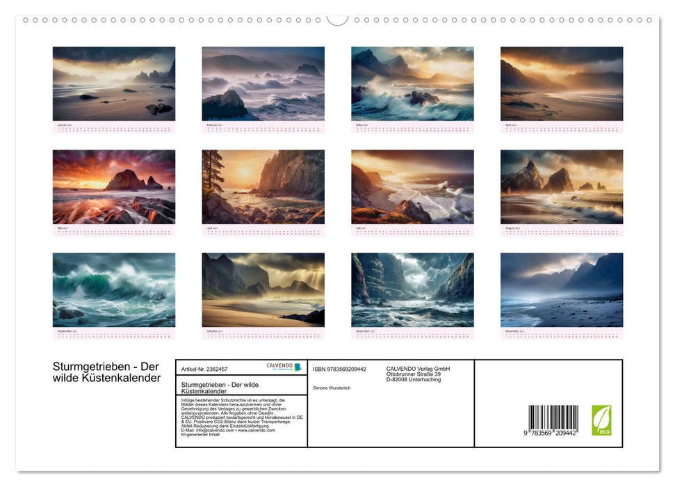 Sturmgetrieben - Der wilde Küstenkalender (CALVENDO Premium Wandkalender 2027)