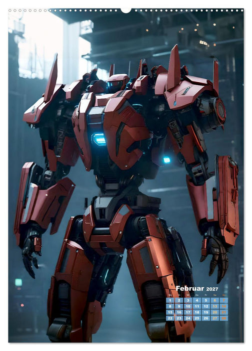 Roboter Nachtwache (CALVENDO Premium Wandkalender 2027)