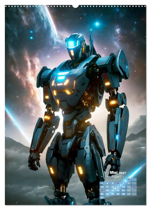 Roboter Nachtwache (CALVENDO Premium Wandkalender 2027)