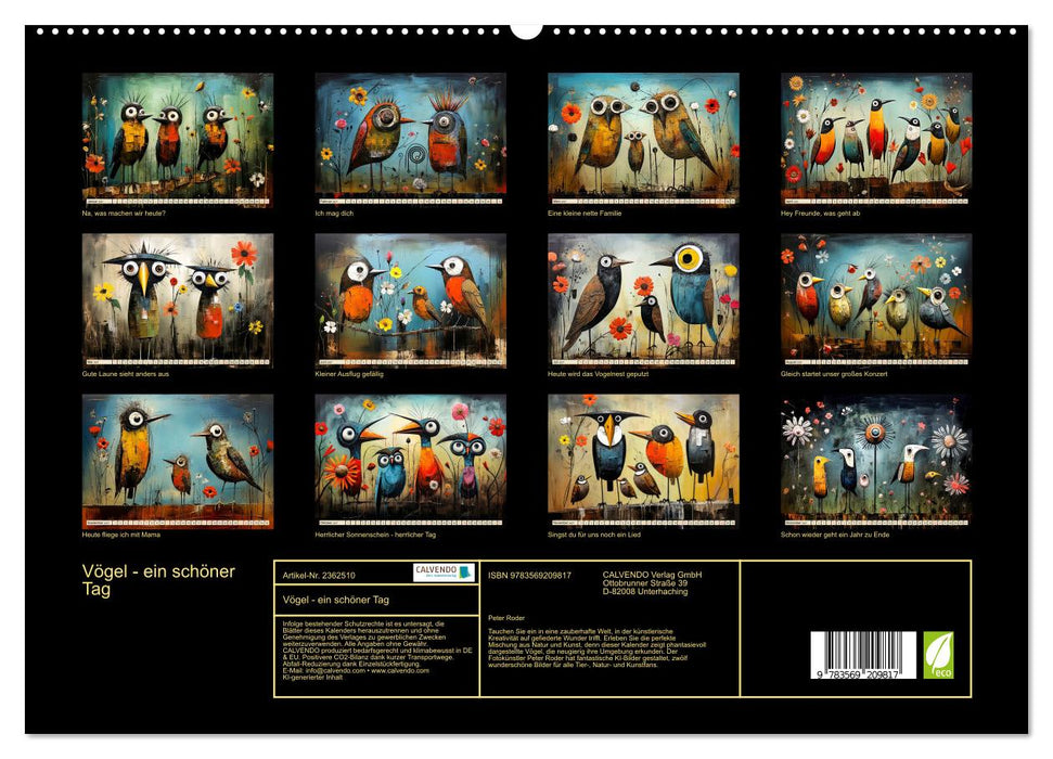 Vögel - ein schöner Tag (CALVENDO Premium Wandkalender 2027)