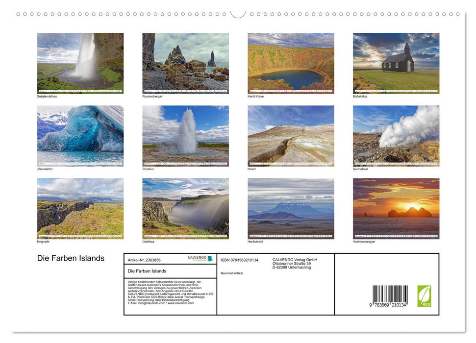 Die Farben Islands (CALVENDO Premium Wandkalender 2027)
