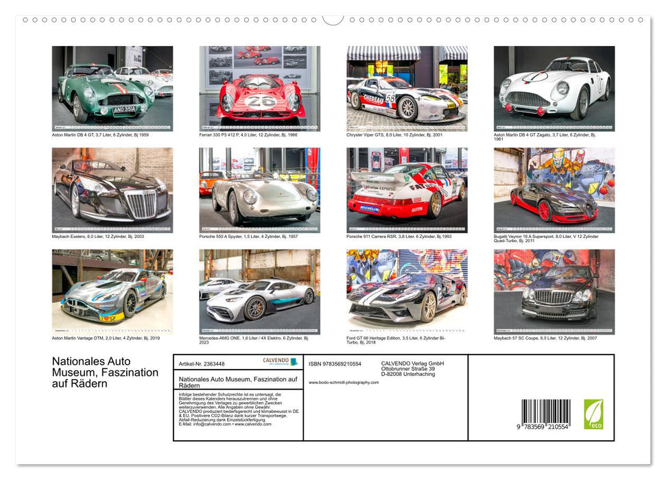 Nationales Auto Museum, Faszination auf Rädern (CALVENDO Premium Wandkalender 2027)