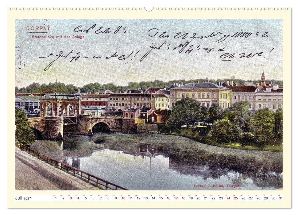 Gruss aus Dorpat - Tartu in historischen Ansichten (CALVENDO Premium Wandkalender 2027)