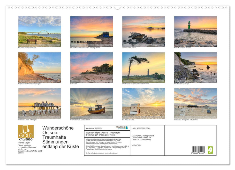 Wunderschöne Ostsee - Traumhafte Stimmungen entlang der Küste (CALVENDO Wandkalender 2027)