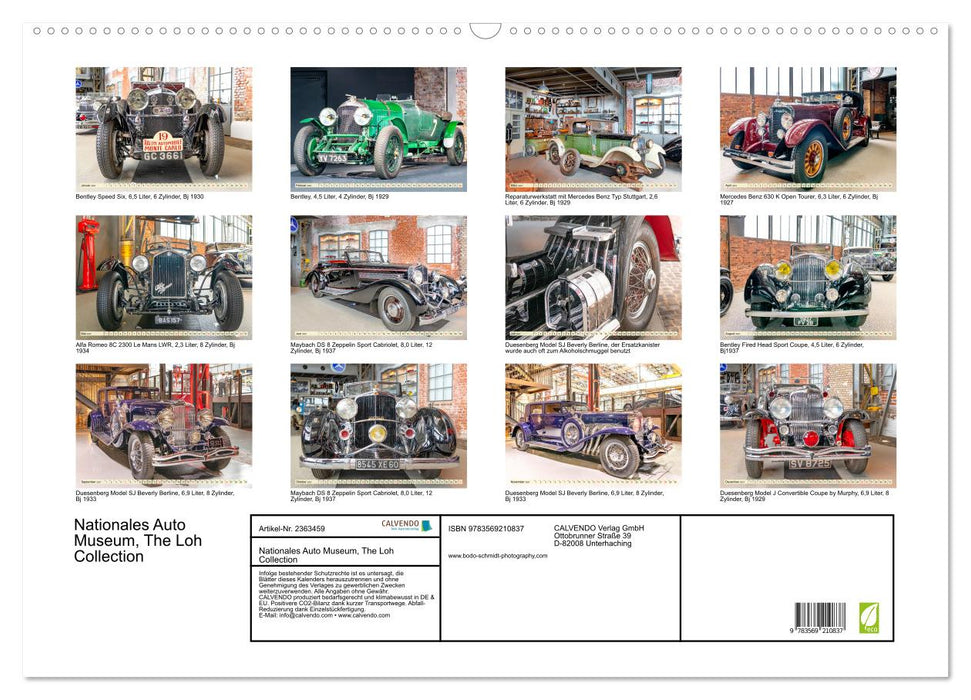 Nationales Auto Museum, The Loh Collection (CALVENDO Wandkalender 2027)