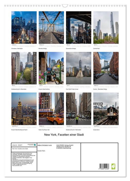 New York, Facetten einer Stadt (CALVENDO Wandkalender 2027)