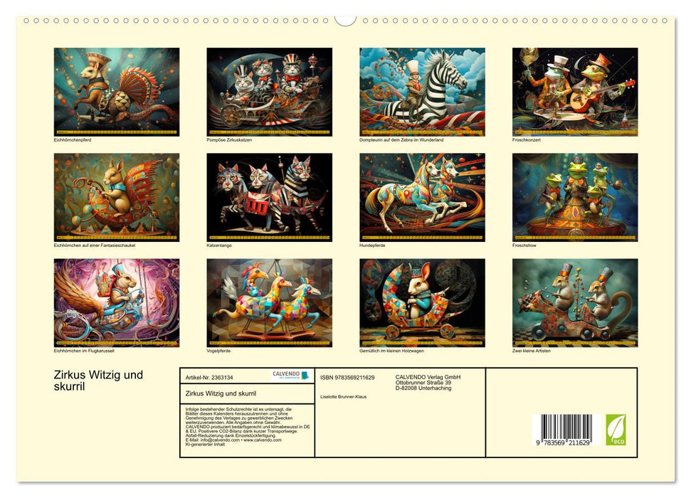 Zirkus Witzig und skurril (CALVENDO Premium Wandkalender 2027)