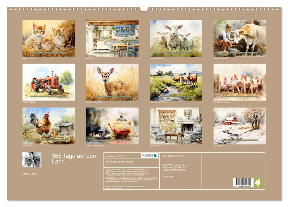 365 Tage auf dem Land (CALVENDO Wandkalender 2027)