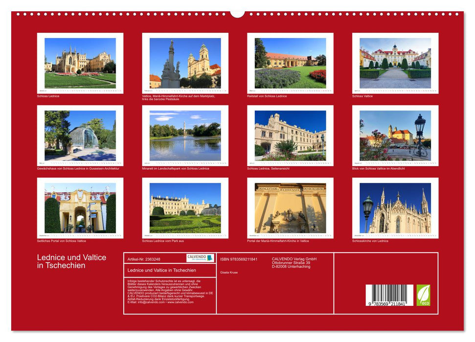 Lednice und Valtice in Tschechien (CALVENDO Premium Wandkalender 2027)