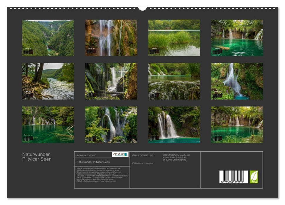 Naturwunder Plitvicer Seen (CALVENDO Premium Wandkalender 2027)