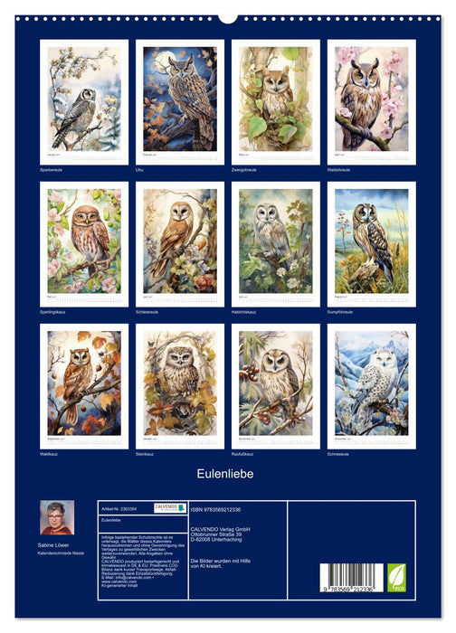 Eulenliebe (CALVENDO Premium Wandkalender 2027)