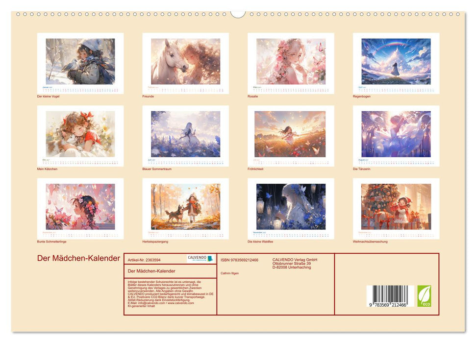 Der Mädchen-Kalender (CALVENDO Premium Wandkalender 2027)