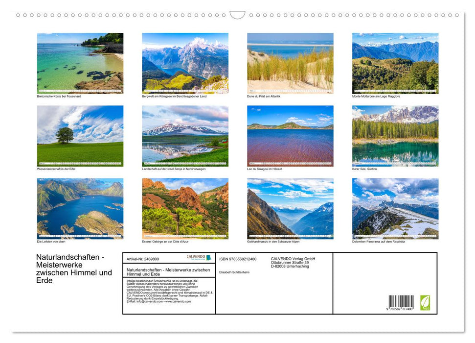 Naturlandschaften - Meisterwerke zwischen Himmel und Erde (CALVENDO Wandkalender 2027)