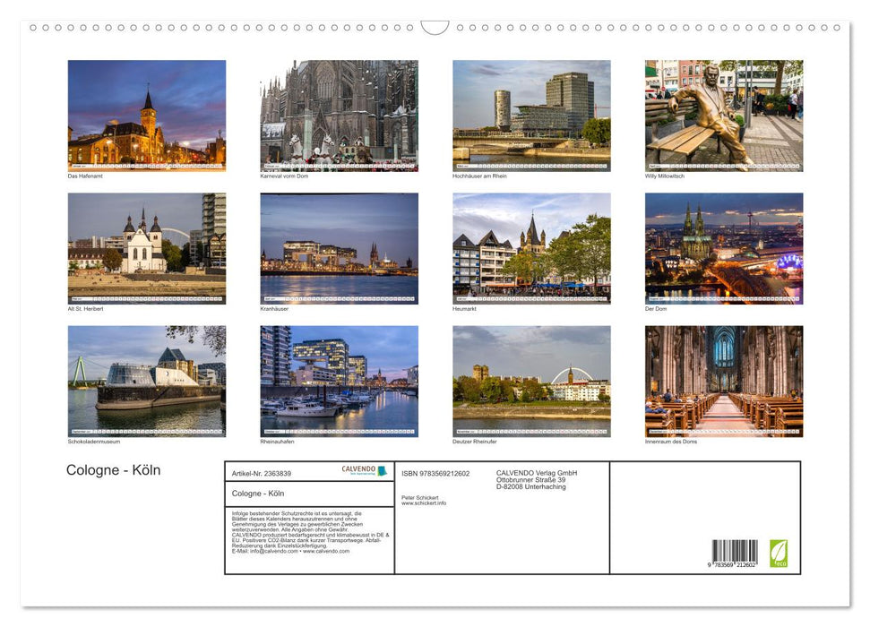Cologne - Köln (CALVENDO Wandkalender 2027)