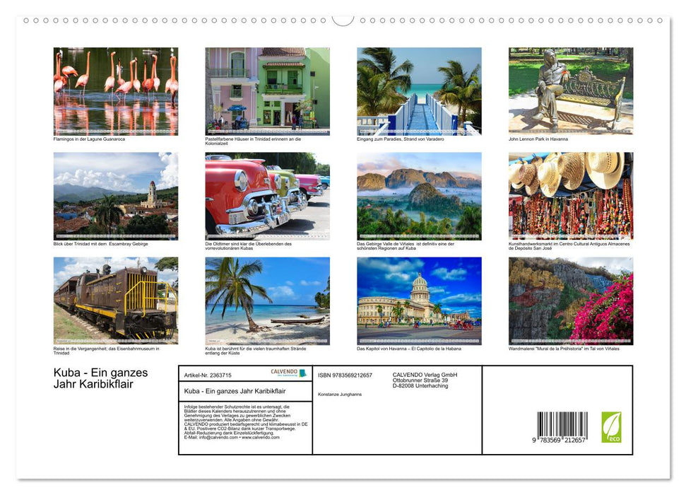 Kuba - Ein ganzes Jahr Karibikflair (CALVENDO Premium Wandkalender 2027)