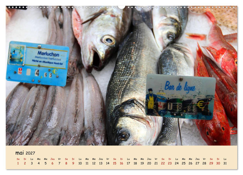 Aux marchés en France (CALVENDO Calendrier mensuel 2027)