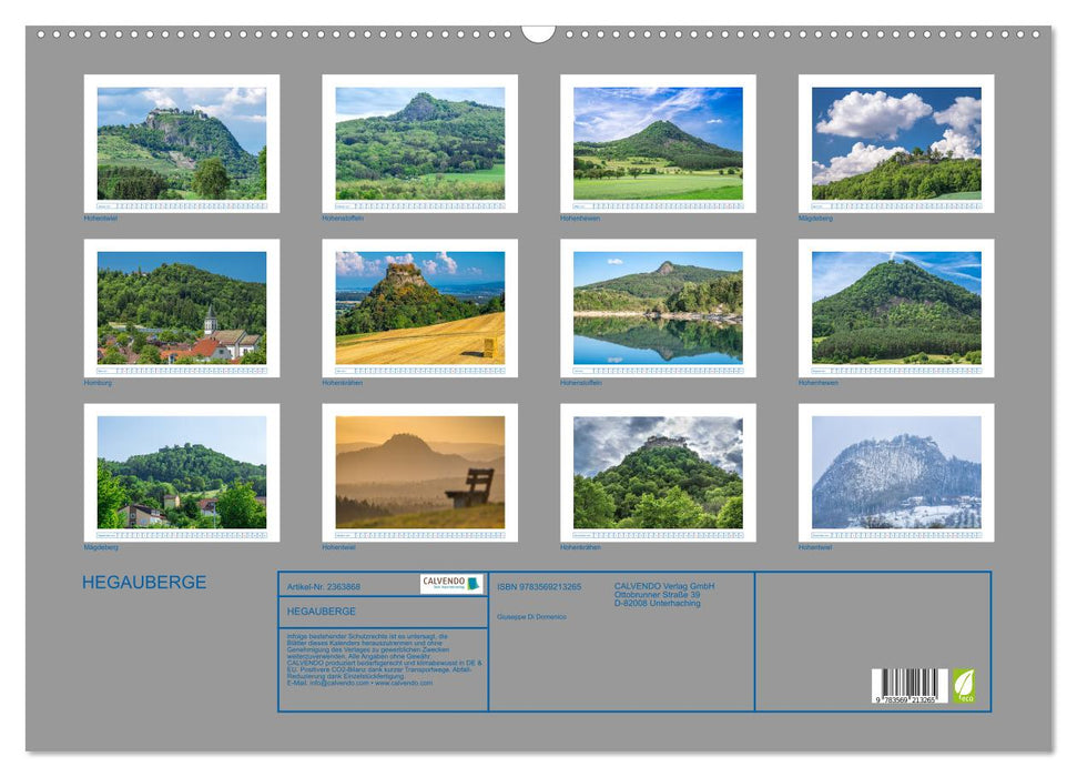 HEGAUBERGE (CALVENDO Wandkalender 2027)