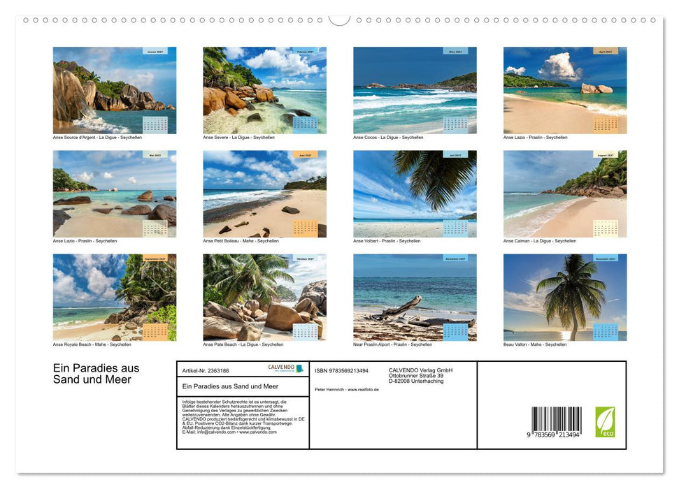 Ein Paradies aus Sand und Meer (CALVENDO Premium Wandkalender 2027)