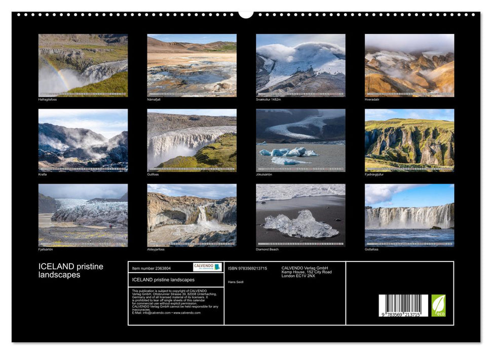 ICELAND pristine landscapes (CALVENDO Premium-Calendar 2027)