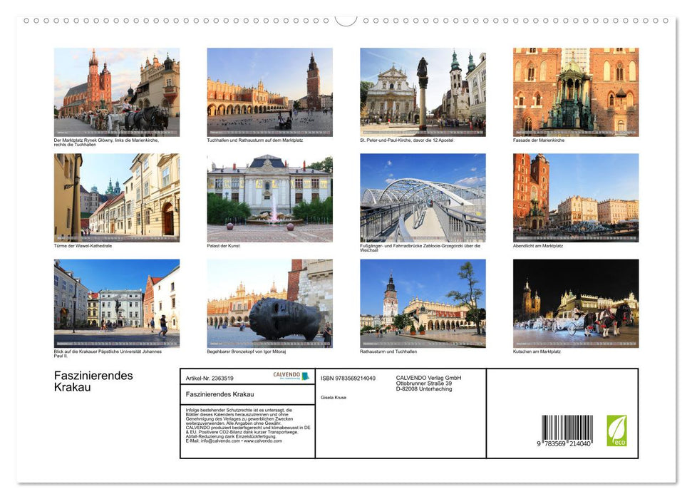 Faszinierendes Krakau (CALVENDO Premium Wandkalender 2027)