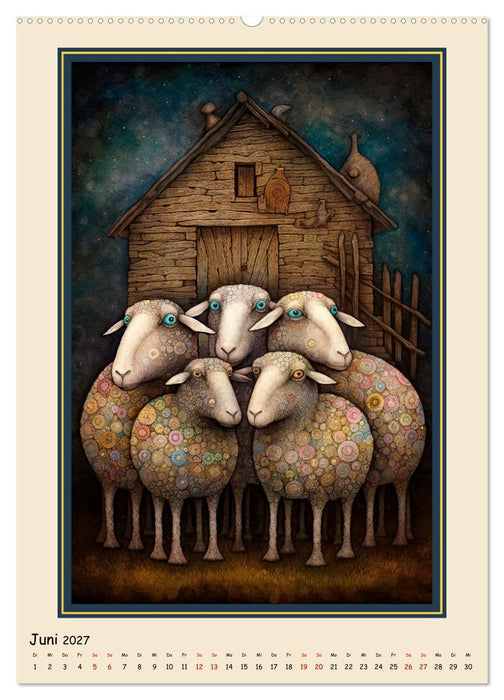 Bauernhoftiere - Humorvolle Karikaturen (CALVENDO Premium Wandkalender 2027)