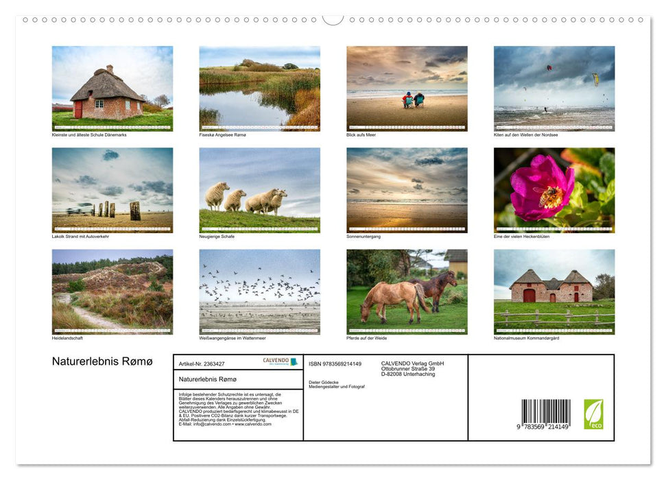 Naturerlebnis Rømø (CALVENDO Premium Wandkalender 2027)
