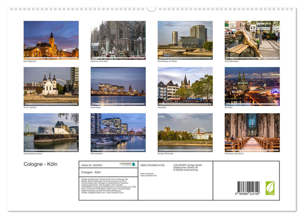 Cologne - Köln (CALVENDO Premium Wandkalender 2027)