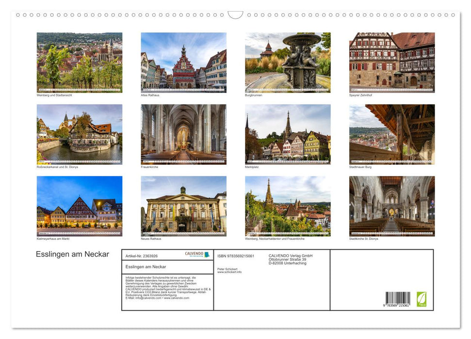 Esslingen am Neckar (CALVENDO Wandkalender 2027)