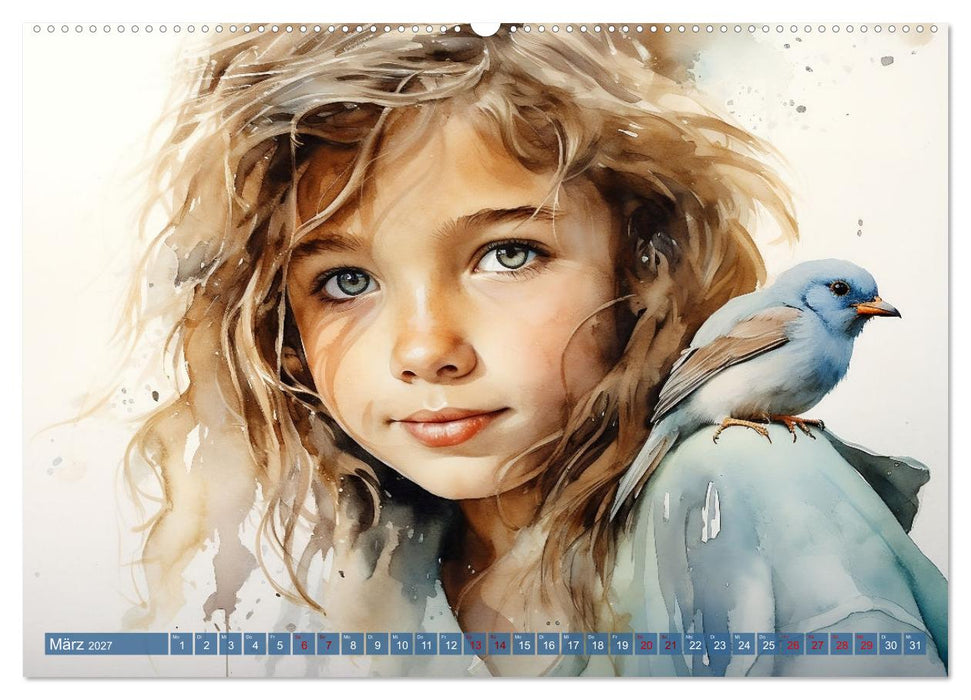Kinder und Tiere (CALVENDO Wandkalender 2027)