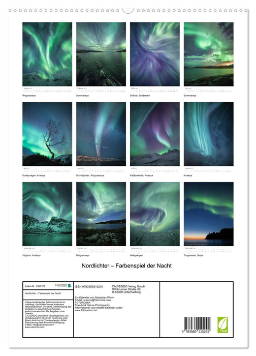 Nordlichter – Farbenspiel der Nacht (CALVENDO Premium Wandkalender 2027)