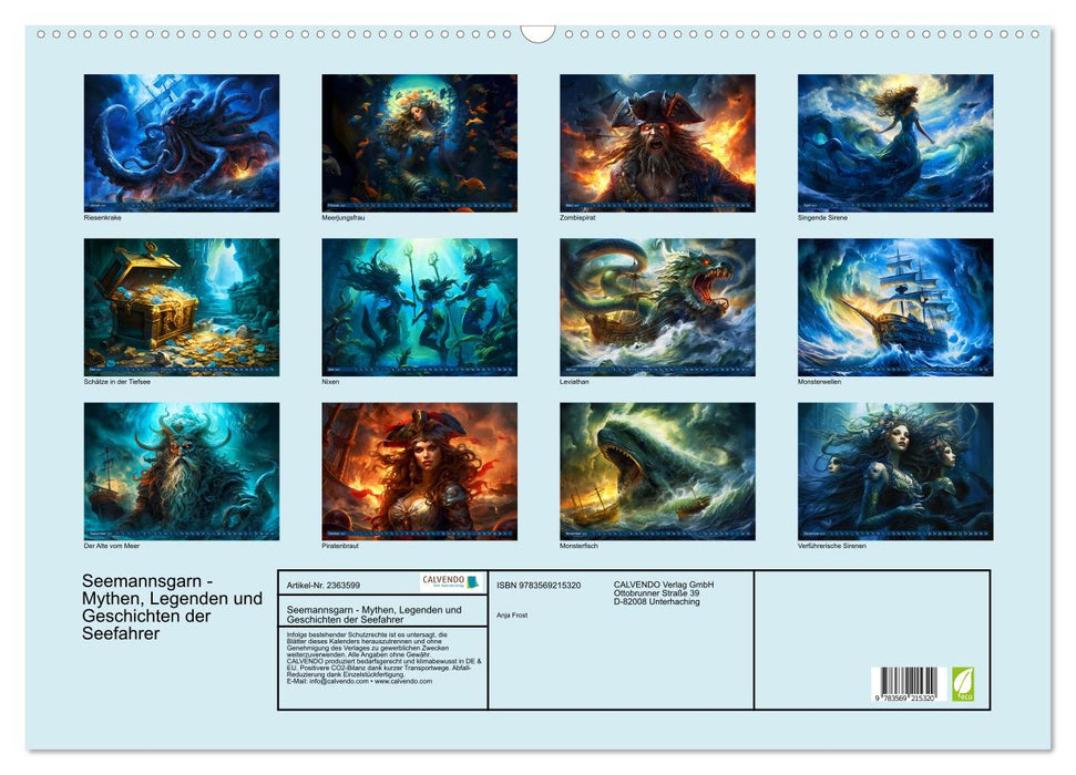 Seemannsgarn - Mythen, Legenden und Geschichten der Seefahrer (CALVENDO Wandkalender 2027)