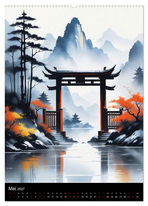 Asiatische Inspiration Fernöstlicher Art - Helle Werke (CALVENDO Wandkalender 2027)