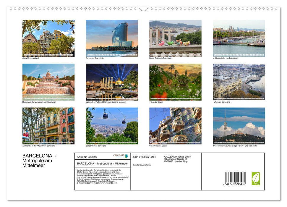 BARCELONA - Metropole am Mittelmeer (CALVENDO Premium Wandkalender 2027)