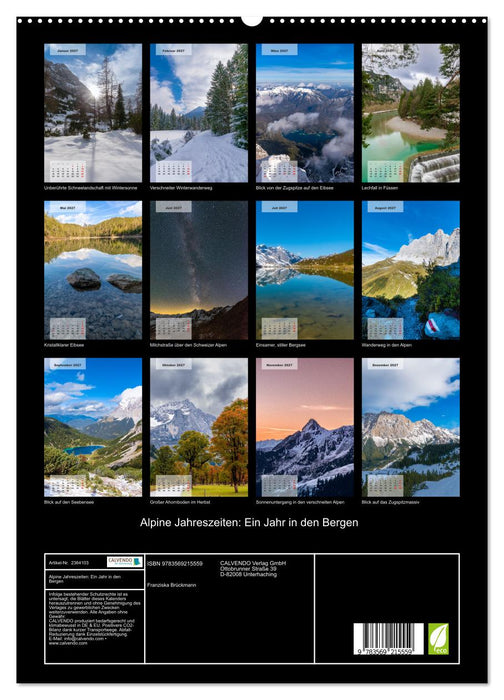 Alpine Jahreszeiten: Ein Jahr in den Bergen (CALVENDO Premium Wandkalender 2027)