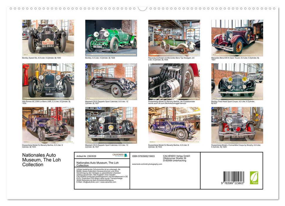 Nationales Auto Museum, The Loh Collection (CALVENDO Premium Wandkalender 2027)